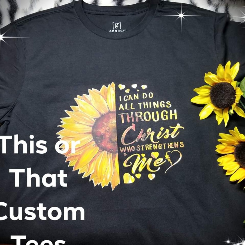 Custom made Sunflower tee